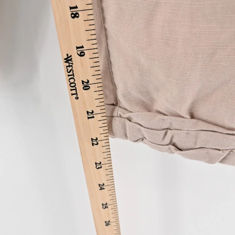 Aritzia Wilfred Allant Cropped Pants Womens Size 2 Pink Linen Boho Chic